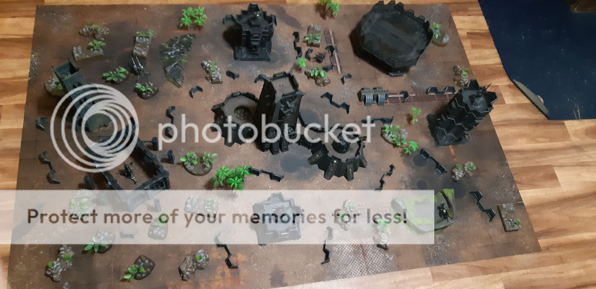 Finally finished painting the last of my terrain. My game mat all set